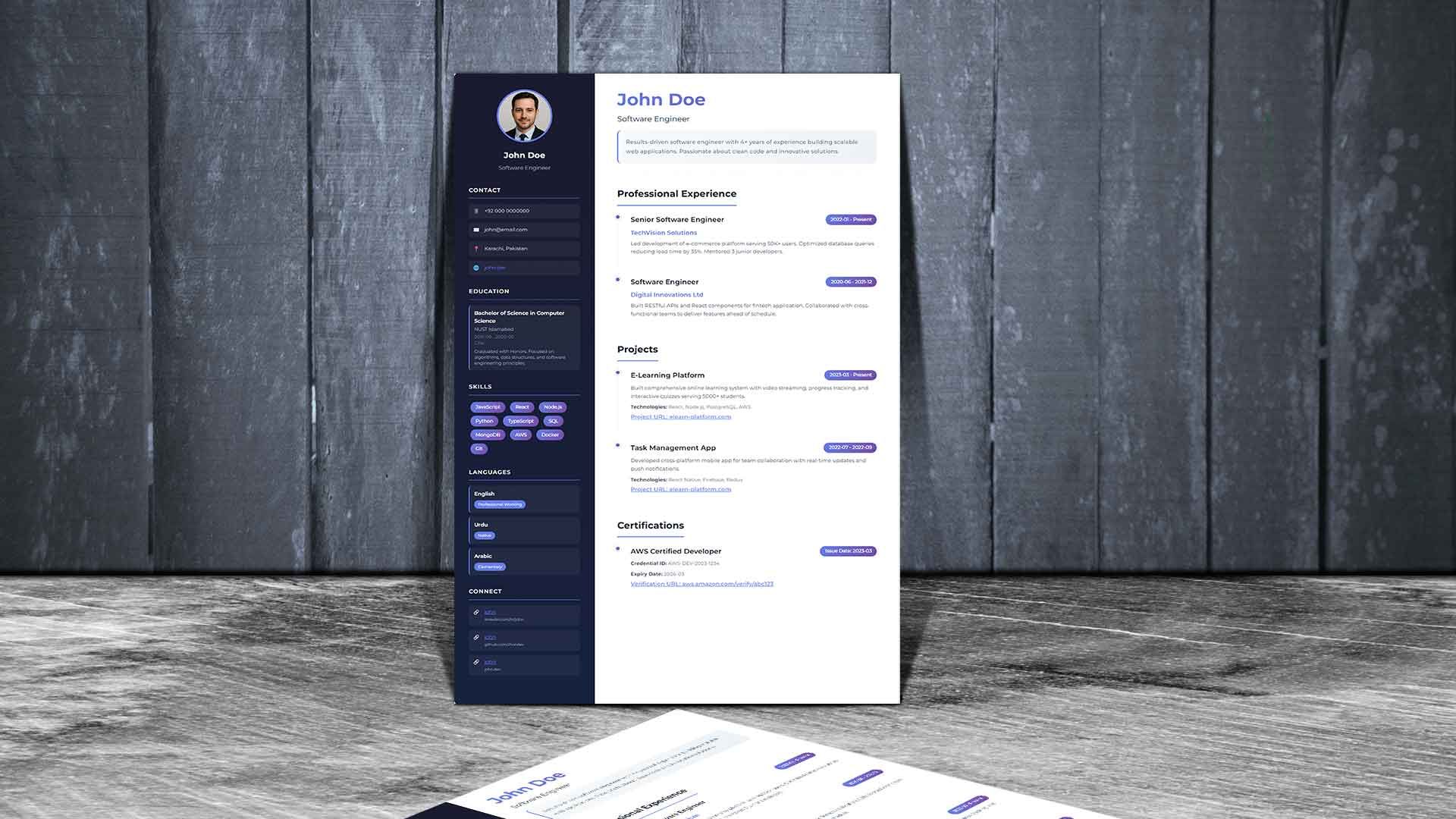 Ats Resume for Fresher