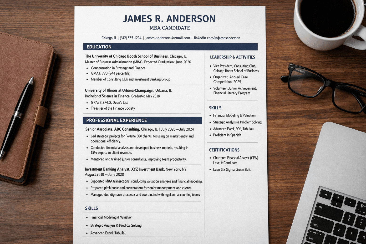 MBA Resume Format in 2026: How to Craft an ATS-Optimized MBA Resume