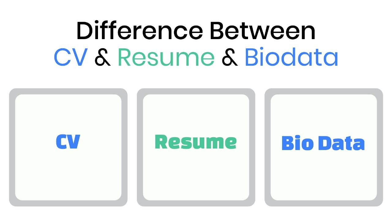 What Is the Difference Between a CV Resume and Biodata in 2025
